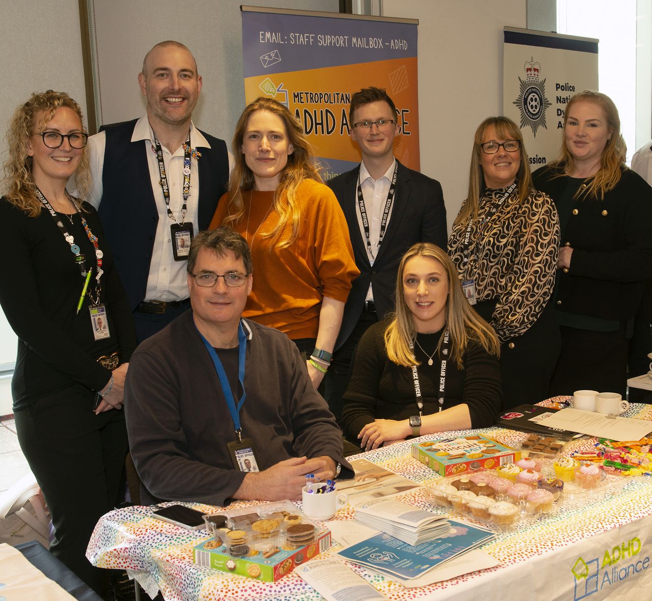 ADHD Alliance team at a police wellbeing stall